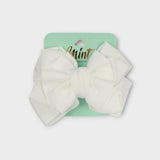 White Bow Hair Pin - Ourkids - MINT