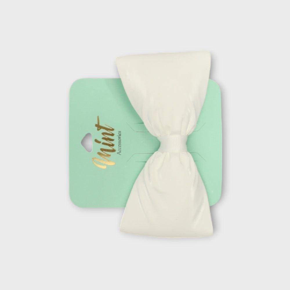 White Bow Hair Pin - Ourkids - MINT