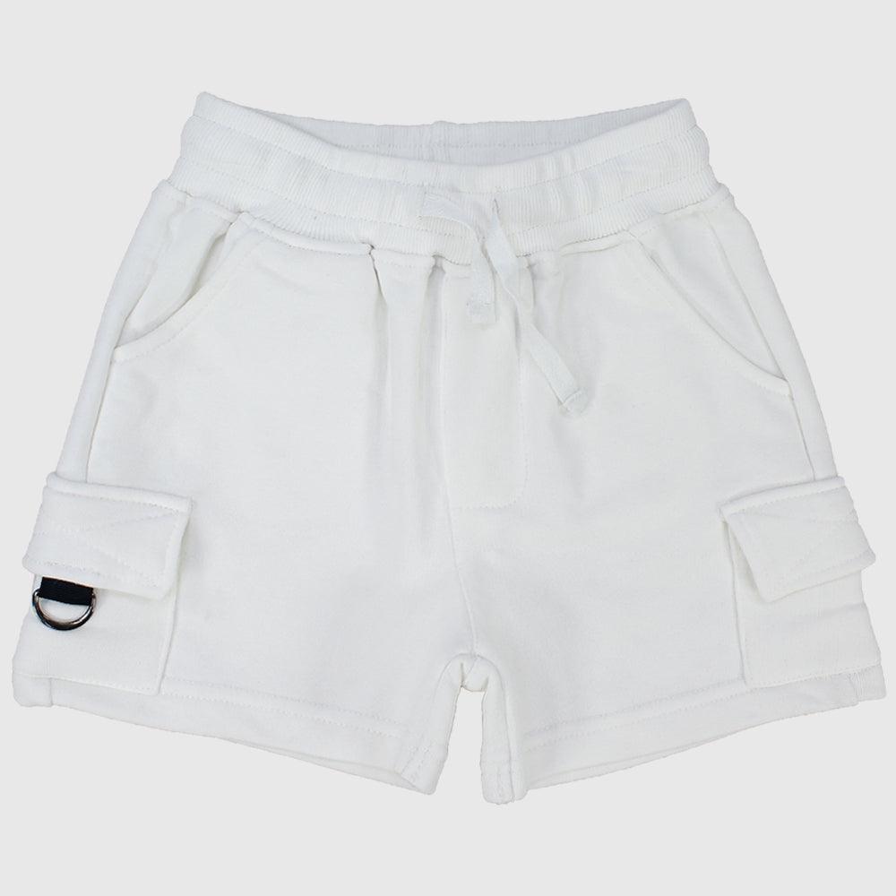 White Comfy Shorts - Ourkids - Playmore