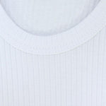 White Cropped Ribbed Tank Top - Ourkids - Playmore