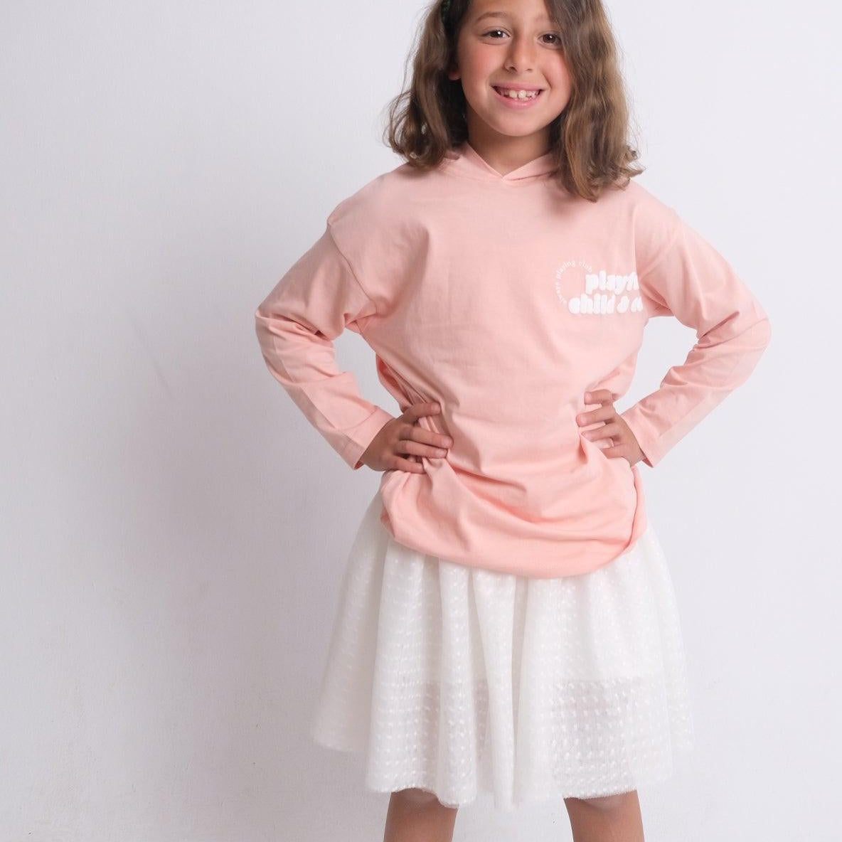 White Dotted Ruffled Skirt - Ourkids - Playmore