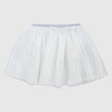 White Dotted Ruffled Skirt - Ourkids - Playmore