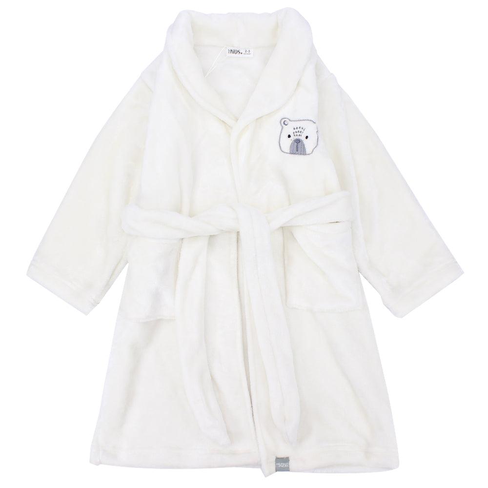 White Fleeced Robe - Ourkids - Ourkids