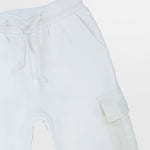 White Fleeced Sweatpants - Ourkids - Playmore