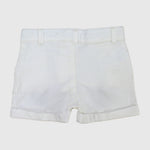 White Gabardine Shorts - Ourkids - Playmore