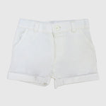 White Gabardine Shorts - Ourkids - Playmore