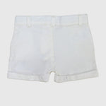 White Gabardine Shorts - Ourkids - Playmore