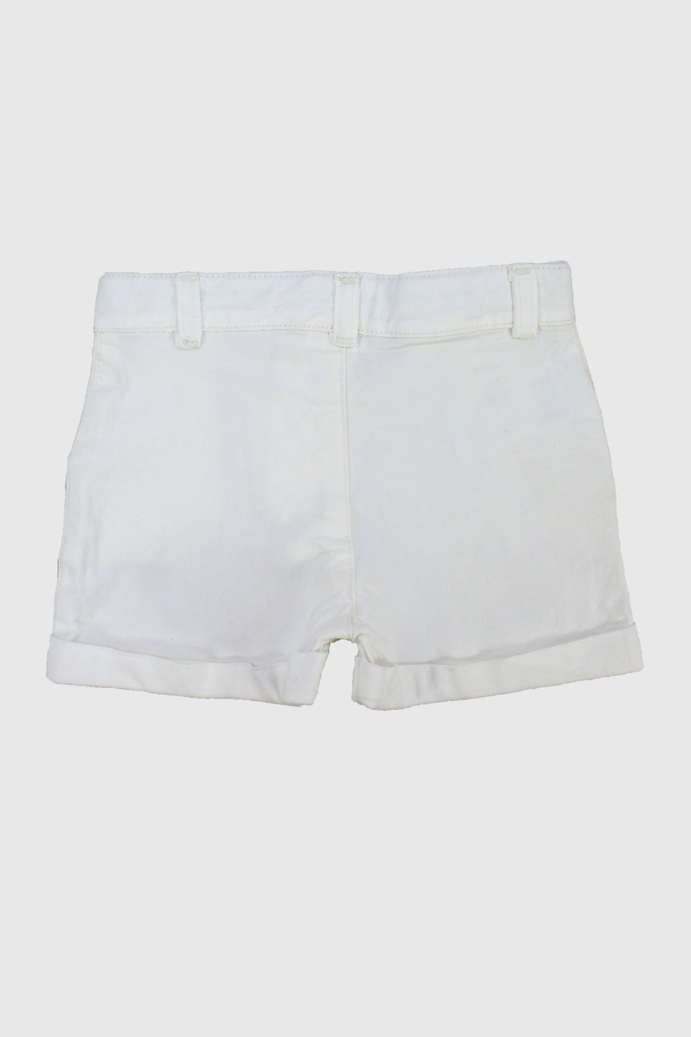 White Gabardine Shorts - Ourkids - Playmore