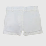 White Gabardine Shorts - Ourkids - Playmore