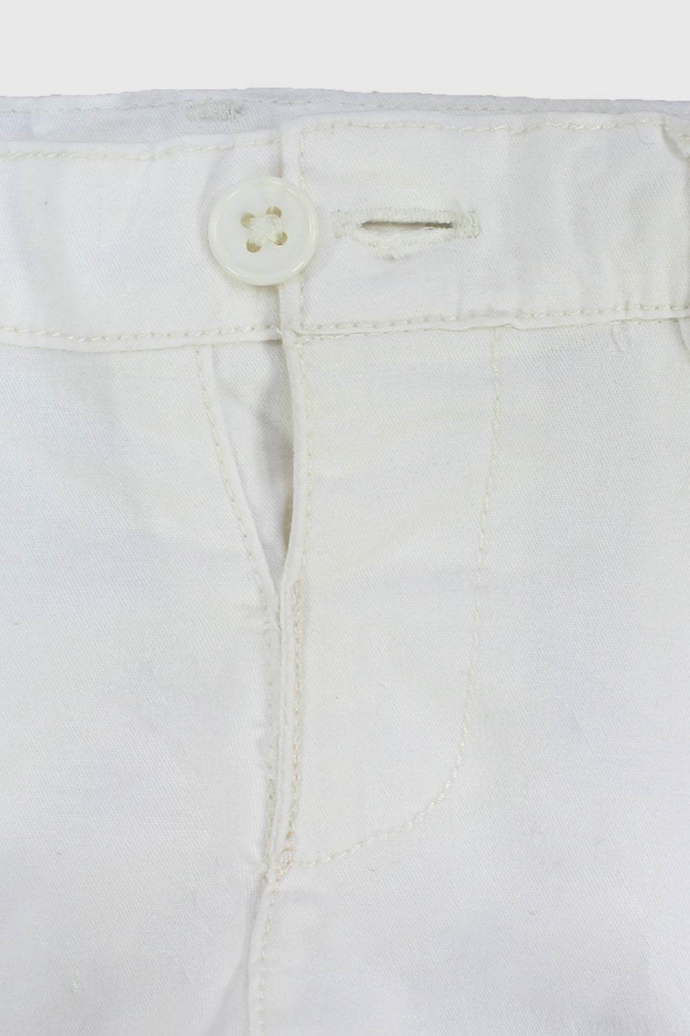 White Gabardine Shorts - Ourkids - Playmore