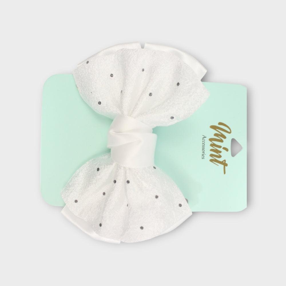 White Hair Band With A Bow - Ourkids - MINT