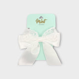 White Hair Band With A White Bow - Ourkids - MINT