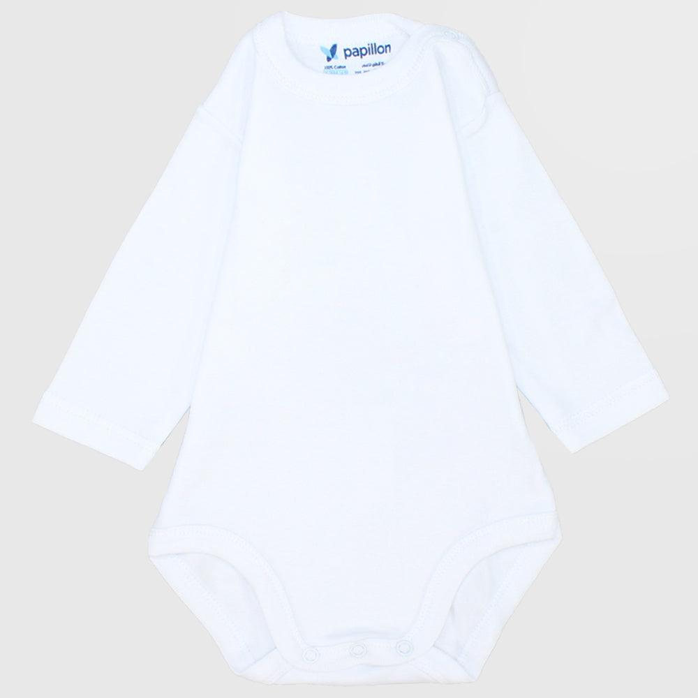 White Long-Sleeved Bodysuit - Ourkids - Papillion