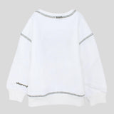 White Long-Sleeved Fleeced Sweatshirt - Ourkids - Playmore