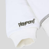 White Long-Sleeved Fleeced Sweatshirt - Ourkids - Playmore