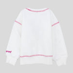 White Long-Sleeved Fleeced Sweatshirt - Ourkids - Playmore