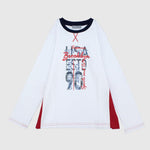 White Long-Sleeved Printed Sweatshirt - Ourkids - Pompelo