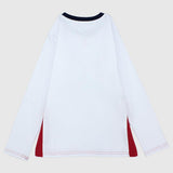 White Long-Sleeved Printed Sweatshirt - Ourkids - Pompelo