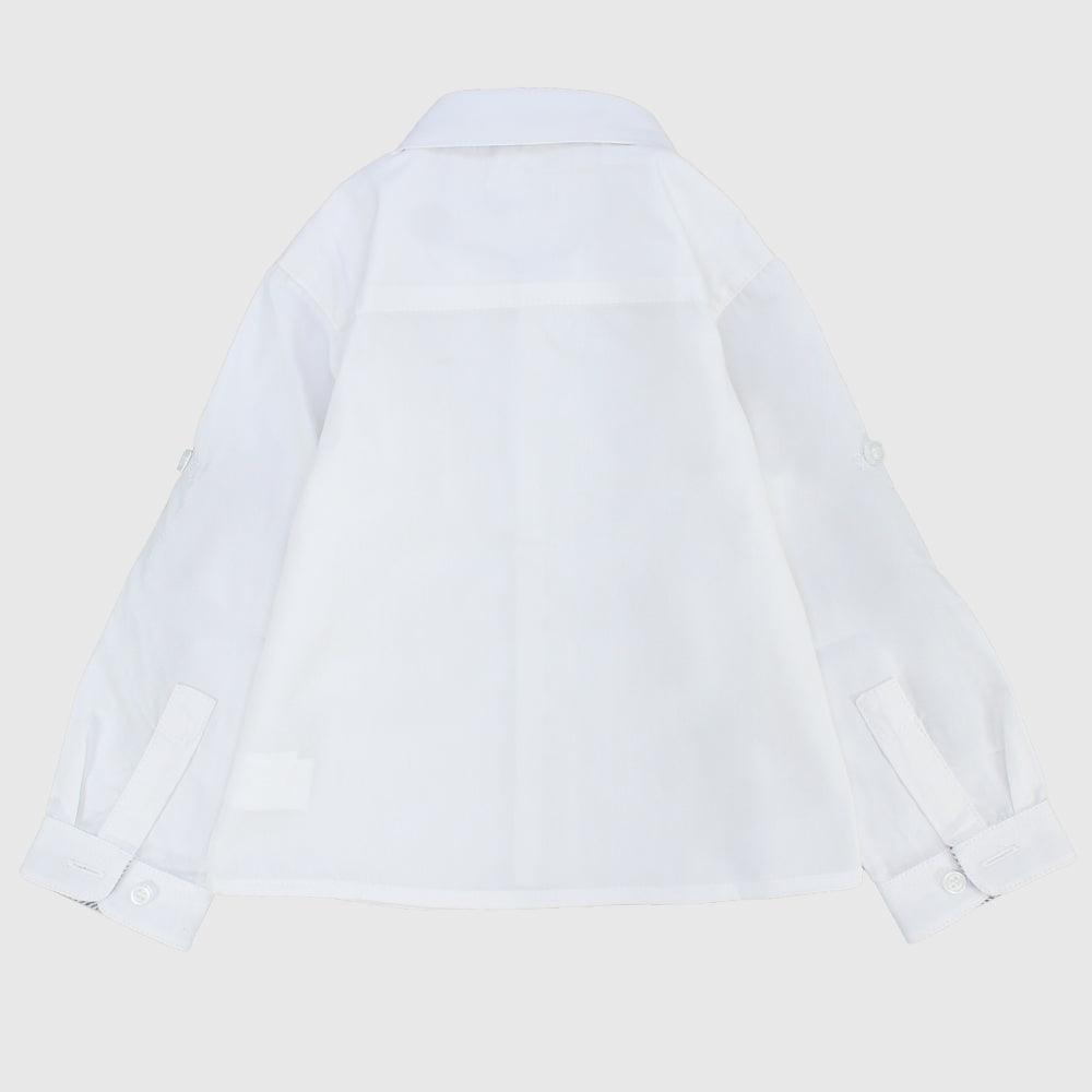 White Long-Sleeved Shirt - Ourkids - Pompelo