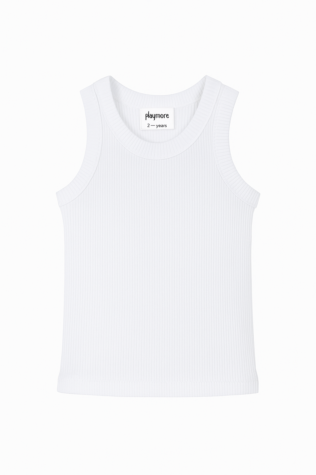 White Ribbed Tank Top