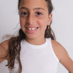 White Ribbed Tank Top - Ourkids - Playmore