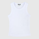 White Ribbed Tank Top - Ourkids - Playmore