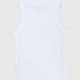 White Ribbed Tank Top - Ourkids - Playmore