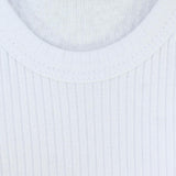 White Ribbed Tank Top - Ourkids - Playmore