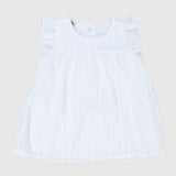 White Ruffled Sleeveless Dress - Ourkids - Playmore