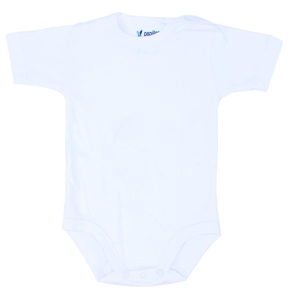 White Short-Sleeved Bodysuit - Ourkids - Papillion