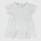 White Short-Sleeved Dress - Ourkids - Playmore