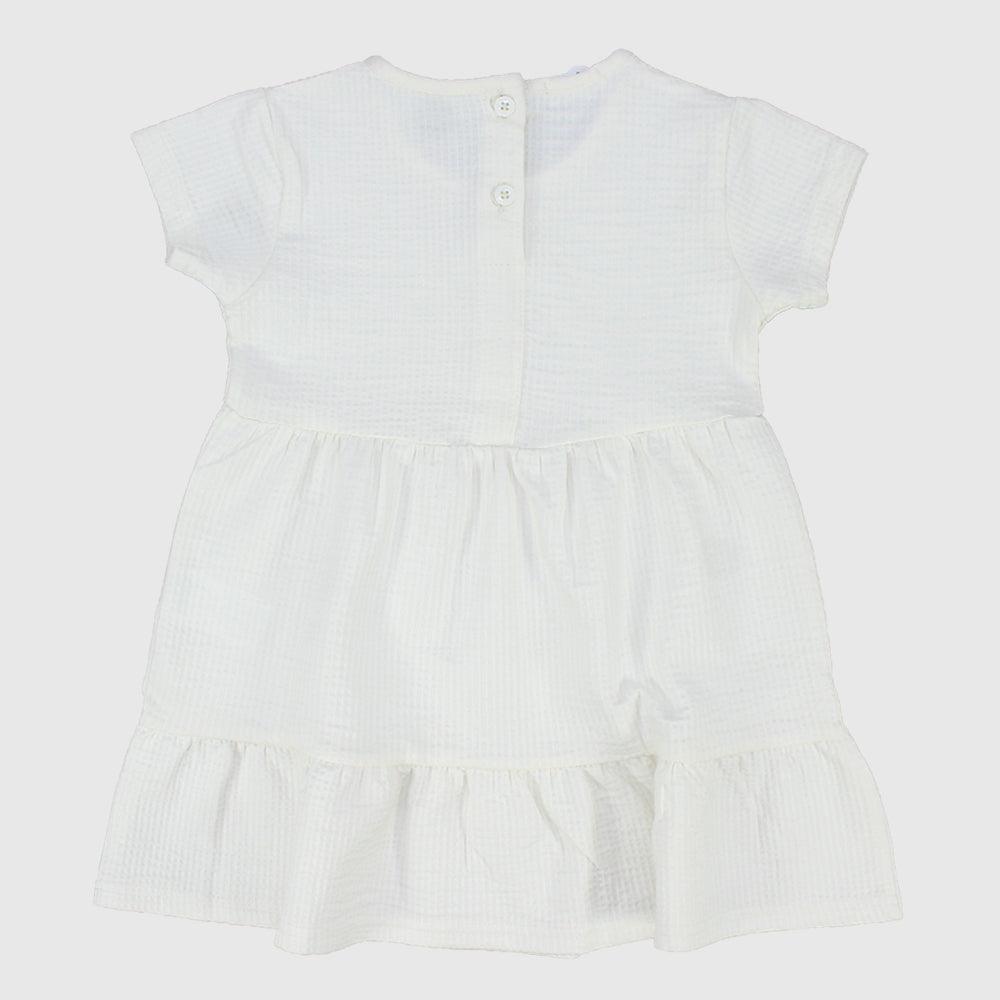 White Short-Sleeved Dress - Ourkids - Playmore