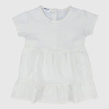 White Short-Sleeved Dress - Ourkids - Playmore