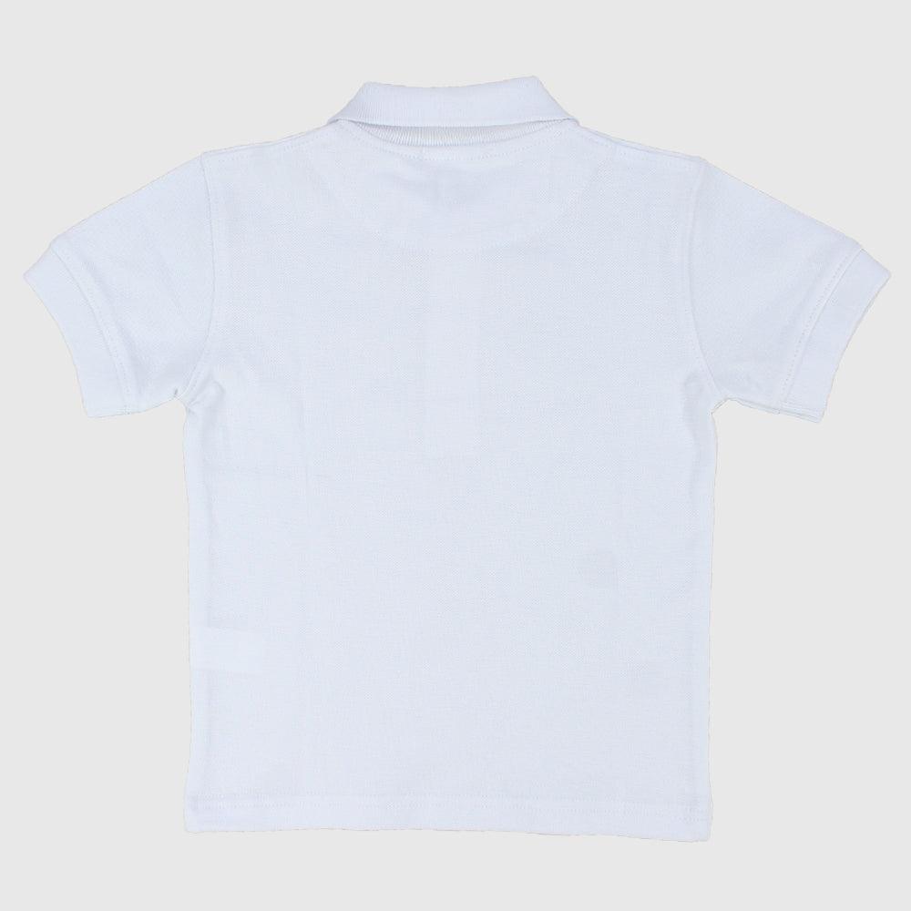 White Short-Sleeved Polo Shirt - Ourkids - Ourkids