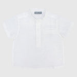 White Short-Sleeved Shirt - Ourkids - Pompelo