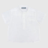 White Short-Sleeved Shirt - Ourkids - Pompelo