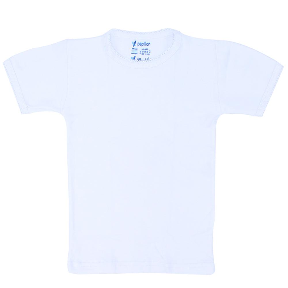 White Short-Sleeved Undershirt - Ourkids - Papillion