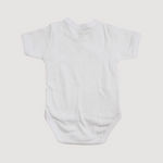 White Short-Sleeved Wrap Over Bodysuit - Ourkids - Papillion