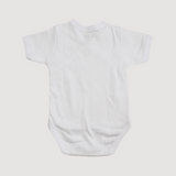 White Short-Sleeved Wrap Over Bodysuit - Ourkids - Papillion