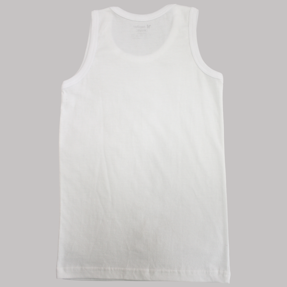 White Sleeveless Undershirt - Ourkids - Papillion