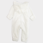 White Teddy Fleeced Hooded Onesie - Ourkids - Ourkids