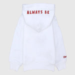 White Unisex Long-Sleeved Fleeced Hoodie - Ourkids - Playmore