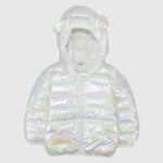 White Unisex Long-Sleeved Waterproof Hooded Jacket - Ourkids - Mini Me