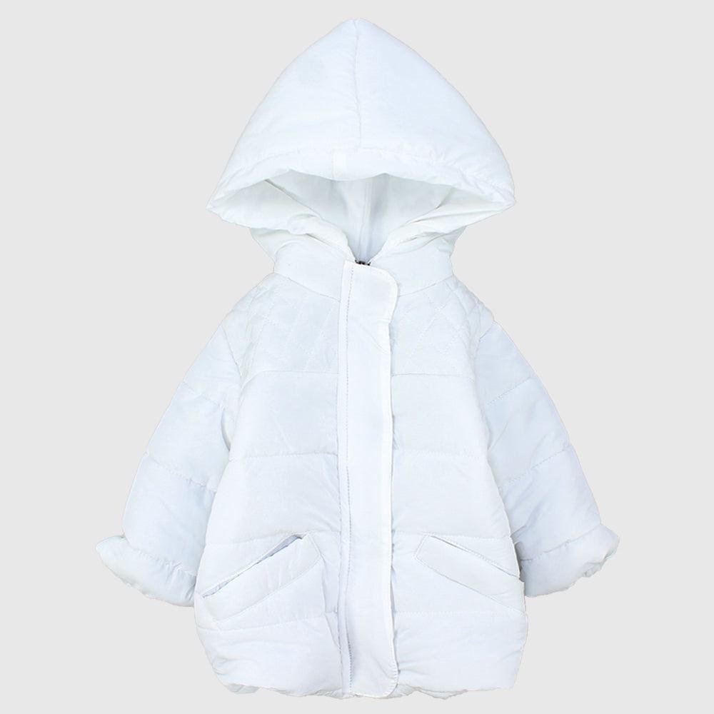 White Unisex Long-Sleeved Waterproof Hooded Jacket - Ourkids - Playmore