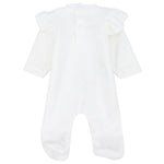 White Velvet Baby Footie - Ourkids - Ourkids