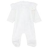 White Velvet Baby Footie - Ourkids - Ourkids