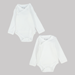 White Wrap Over Bodysuit (Pack Of 2) - Ourkids - Al Sayad