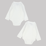 White Wrap Over Bodysuit (Pack Of 2) - Ourkids - Al Sayad