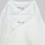 White Wrap Over Bodysuit (Pack Of 2) - Ourkids - Al Sayad