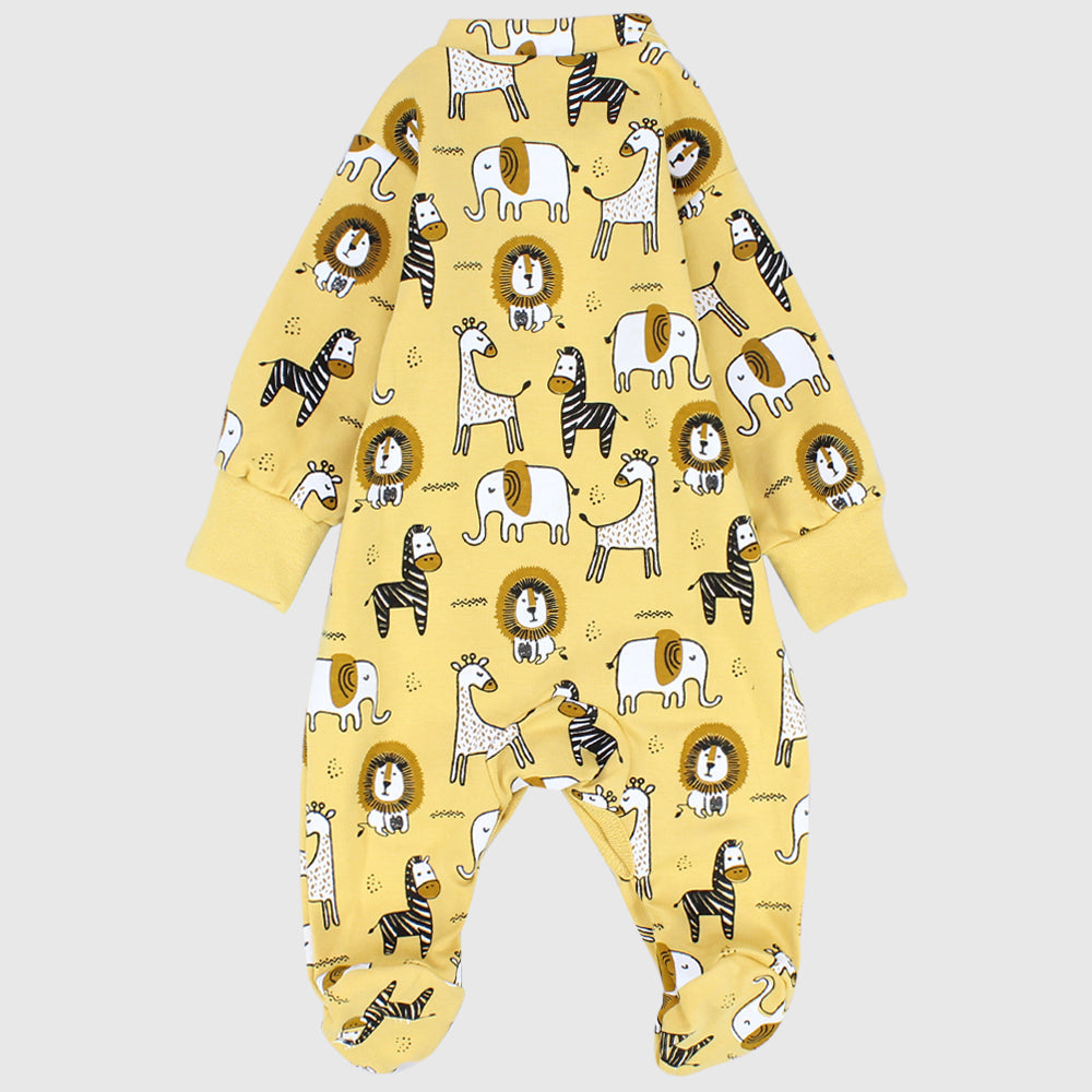 Wild Animals Long-Sleeved Baby Footie - Ourkids - JOKY